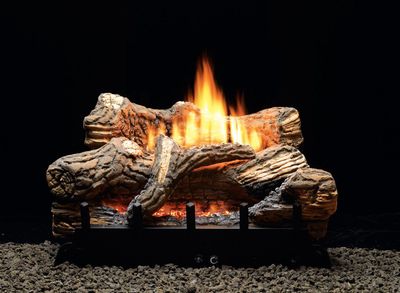 The White Mountain Hearth: Fint Hill 18" Log Set with Vent-Free Burner (10K MV) - LP, available at Plymouth Fireplace in Plymouth, Massachusetts