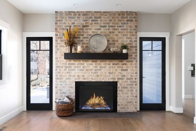 The Modern Flames: Orion 26" Traditional Heliovision Fireplace, available at Plymouth Fireplace in Plymouth, Massachusetts