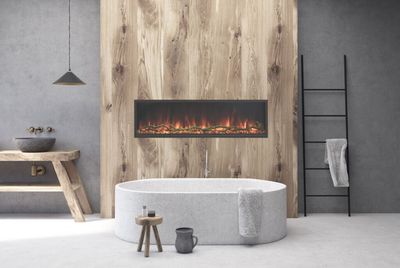 The Modern Flames: Landscape Pro Slim 68" Built-in Fireplace, available at Plymouth Fireplace in Plymouth, Massachusetts