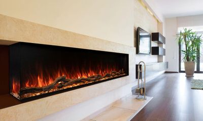 The Modern Flames: 80" Landscape Pro Multi-Sided Fireplace, available at Plymouth Fireplace in Plymouth, Massachusetts