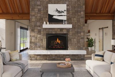 The Kozy Heat: Nordik 48 Gas Fireplace, available at Plymouth Fireplace in Plymouth, Massachusetts