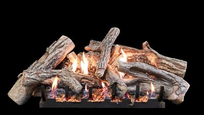 The White Mountain Hearth: Fallen Timber Burncrete Log Set - 18", available at Plymouth Fireplace in Plymouth, Massachusetts