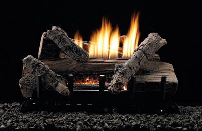 The White Mountain Hearth: Whiskey River 18" Log Set with Vent-Free Burner (10K MV) - NG, available at Plymouth Fireplace in Plymouth, Massachusetts
