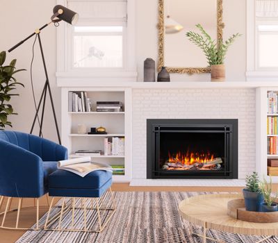 The Kozy Heat: Osseo E-Series Built-in Fireplace, available at Plymouth Fireplace in Plymouth, Massachusetts
