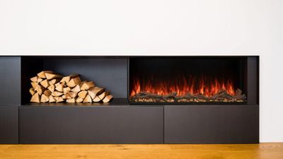 The Modern Flames: 56" Landscape Pro Multi-Sided Fireplace, available at Plymouth Fireplace in Plymouth, Massachusetts