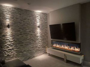 Modern Flames: Orion 76" Multi Heliovision Fireplace