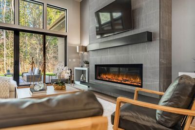 The Modern Flames: 56" Landscape Pro Slim Fireplace, available at Plymouth Fireplace in Plymouth, Massachusetts