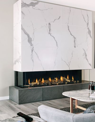 The Regency: 72-Inch San Francisco Bay 3-Sided/Corner Fireplace (Power Vent), available at Plymouth Fireplace in Plymouth, Massachusetts