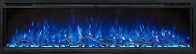 The Modern Flames: Spectrum Slimline 60" Wall Mount/Recessed Fireplace, available at Plymouth Fireplace in Plymouth, Massachusetts