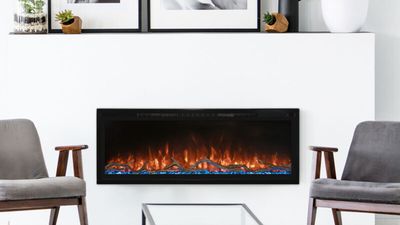 The Modern Flames: Spectrum Slimline 50 Fireplace, available at Plymouth Fireplace in Plymouth, Massachusetts