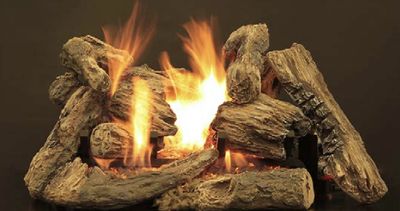 The White Mountain Hearth: Kensington Forest Ceramic Fiber Log Set - 24/30", available at Plymouth Fireplace in Plymouth, Massachusetts