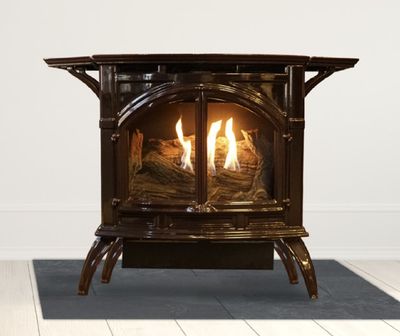 The White Mountain Hearth: Vent-Free Small Spirit Cast-Iron 10K Burner Stove, available at Plymouth Fireplace in Plymouth, Massachusetts