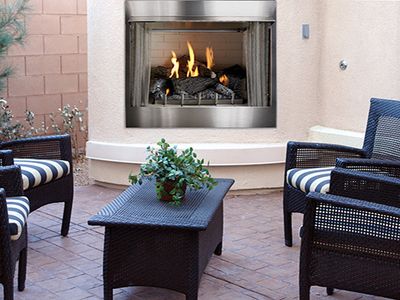 The White Mountain Hearth: Carol Rose Coastal Outdoor Premium 36" Firebox, available at Plymouth Fireplace in Plymouth, Massachusetts