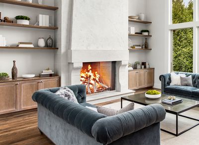 The White Mountain Hearth: Aspen Traditional Wood Burning Firebox 60", available at Plymouth Fireplace in Plymouth, Massachusetts