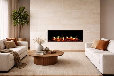 The Modern Flames: Orion 60" Multi Heliovision Fireplace, available at Plymouth Fireplace in Plymouth, Massachusetts