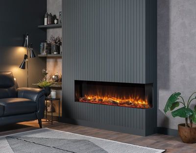 The Regency: Skope E150 3-Sided Fireplace, available at Plymouth Fireplace in Plymouth, Massachusetts