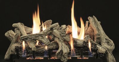 The White Mountain Hearth: Driftwood Burncrete Log Set - 24", available at Plymouth Fireplace in Plymouth, Massachusetts