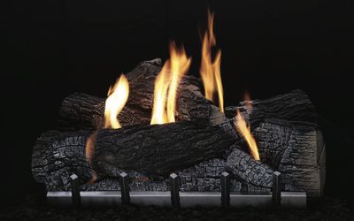 The White Mountain Hearth: Outdoor Wildwood Refractory Log Set - 24", available at Plymouth Fireplace in Plymouth, Massachusetts