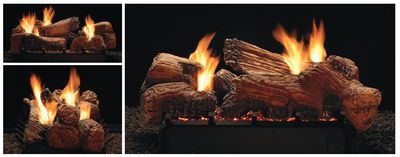 The White Mountain Hearth: Rock Creek Multi-Sided 30" Refractory Log Set, available at Plymouth Fireplace in Plymouth, Massachusetts